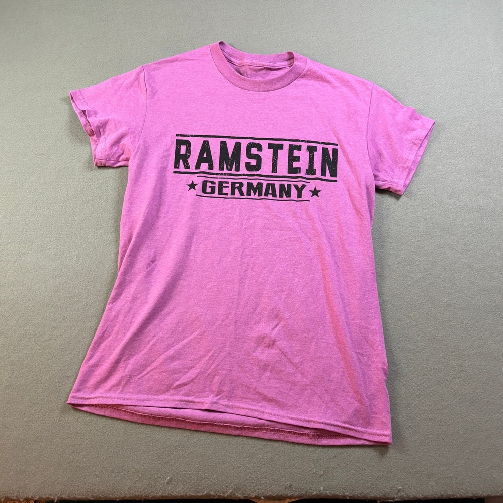 Ramstein Germany Military Air Base Souvenir T-Shirt Womens Small Pink